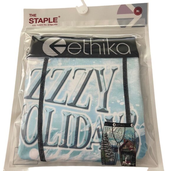 Ethika Men's Medium Staple Fit Boxer Briefs Hazzzy Holiday, Winter, Snowy - Picture 1 of 3